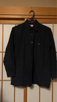 LeCENT 長袖総柄チェックシャツ マルチカラー 日本製 L相当