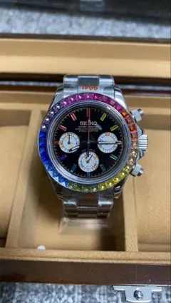 しろしろさんのVK63クロノグラフ 39mm カラフルCZダイヤモンドベゼル