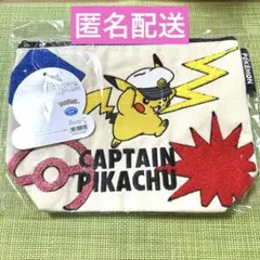 3COINS ポケモン　刺繍ポーチ　ピカチュウ