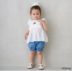 petit main ミニーマウス刺繍 バルーンパンツ 120