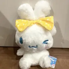 新作　大きなリボンみみむすび　BIGシナモン　黄色ドットリボンのサムネイル