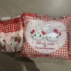 2点セット　ラストワン　クッション　ブランケット　セット　リルアラモード　キティ