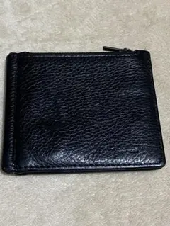 COACH コーチ 二つ折り財布 マネークリップ ブラック 黒 レザー メンズ