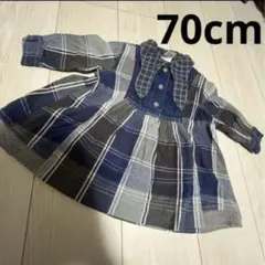 OILILY オイリリー　美品★チェック柄襟付きワンピースのサムネイル