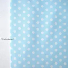80.ドット 水玉柄 シーチング コットン はぎれ布 生地 ブルー 水色