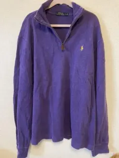 90sラルフローレン ハーフジップ パープル