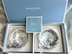 【未使用】ウェッジウッド★ フロレンティーンターコイズ　 ペアカップピオニー