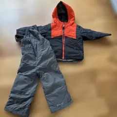 Columbia 子ども用スキーウェア 黒/オレンジ
