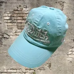 Von Dutch キャップ 水色 ロゴ刺繍 ラインストーン
