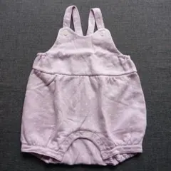 pom ponette 薄紫 水玉ロンパース80