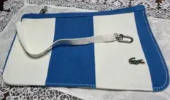 LACOSTE ストライプ ポーチ