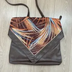ゼブラ柄 ハンドバッグ 牛革コンビ - メルカリ