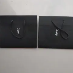 YSL 黒 ショップ袋 2枚セット