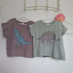 après les cours 恐竜Tシャツ 90cm 2枚セット