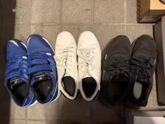 スニーカーセット 青 白 黒