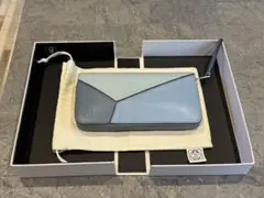 美品 LOEWE ロエベ アナグラム パズル スリムジップウォレット 二