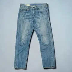 【美品】アーバンリサーチドアーズ テーパードデニム ヒゲ・ハチノス加工 濃淡◎