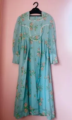 70s ロングワンピース