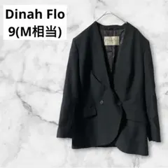 Dinah Floブラック ノーカラージャケット ダブルボタン フォーマル通勤Mのサムネイル
