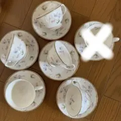 スイートピー カップ・ソーサー 5客セット HOYA JAPAN
