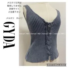 gyda ジェイダ レースアップ　タンクトップ　ノースリーブ　前後　ブリーチのサムネイル
