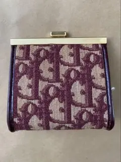 未使用 オールドディオール トロッター柄 がま口財布 ヴィンテージ