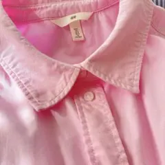 【美品】H&M ピンク 長袖シャツ L オックスフォード