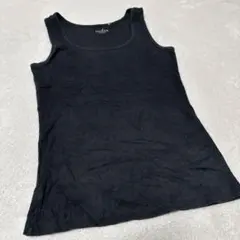 【Caslon】コットン リブタンクトップ 黒 インナー ノードストローム