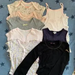 女の子　ロンパース肌着・キャミソール　９枚セット