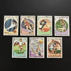 世界のオリンピック切手 ニカラグア 1988 ソウル五輪 使用済7種フルセット
