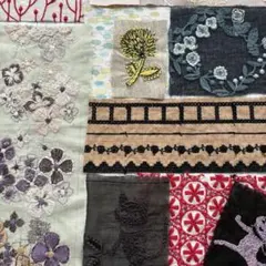 pjc.音の絵.ミナペルホネン.刺繍ハギレ.色々♢♢♢