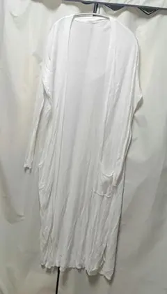 美品 ロングカーディガン 薄手 長袖 春夏 羽織り レディース 軽量