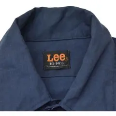 70s vintage Lee ワークシャツ ネイビー 14-14Hのサムネイル