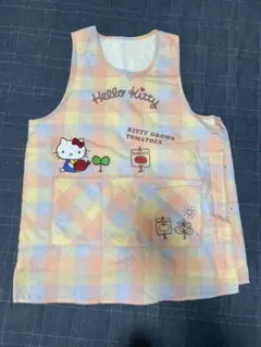 ハローキティ　エプロン　裏起毛　保育士　介護士　M〜Lサイズ