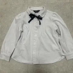 COMME CA ISM ホワイト長袖シャツ 100A