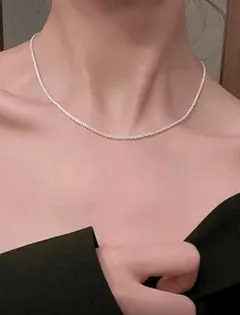 【ラスト一点】グリッター ネックレス シルバー