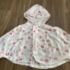 クーラクール 花柄のベビーガーゼポンチョ