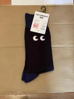 ユニクロ×アニヤ・ハインドマーチ ヒートテックソックス NAVY 23~25cm