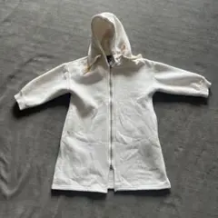 ホワイト　フード付きパーカー　110サイズ