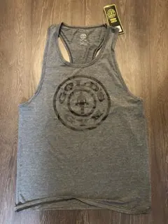 ゴールドジム グレー ロゴ入り タンクトップ GOLD'S GYM Lサイズ