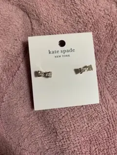 kate spade リボン型ピアス シルバー