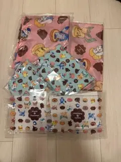 【新品未使用】ミスド ポケモン エコバッグ、ポーチ、ジッパーバッグ