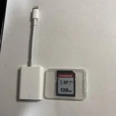 iPhone用　Apple純正SDカードリーダー 128GBSDカードセット