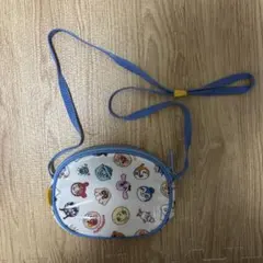 【値下げ　美品】アンパンマン　ショルダーバッグ　ポシェット　青　ブルー