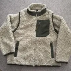【新品】2ウェイ　ワークマン　ボアジャケット ベージュ/カーキ　130