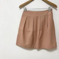 【グラシア】ひざ丈フレスカート　Mサイズ　サーモンピンク系　可愛い　フェミニンのサムネイル