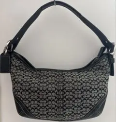 希少 COACH シグネチャー ターンロック ホーボー ワンショルダーバッグ