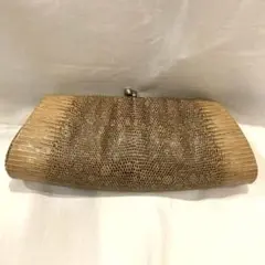 昭和レトロ　リザードレザークラッチバッグ