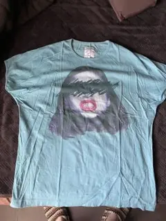 SHAREEF 水色 Tシャツ 顔プリント