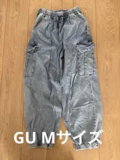 GU デニムグレー カーゴパンツ M